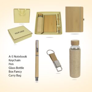 PERSONALIZED 4 in 1 BAMBOO AND GLASS GIFT SET