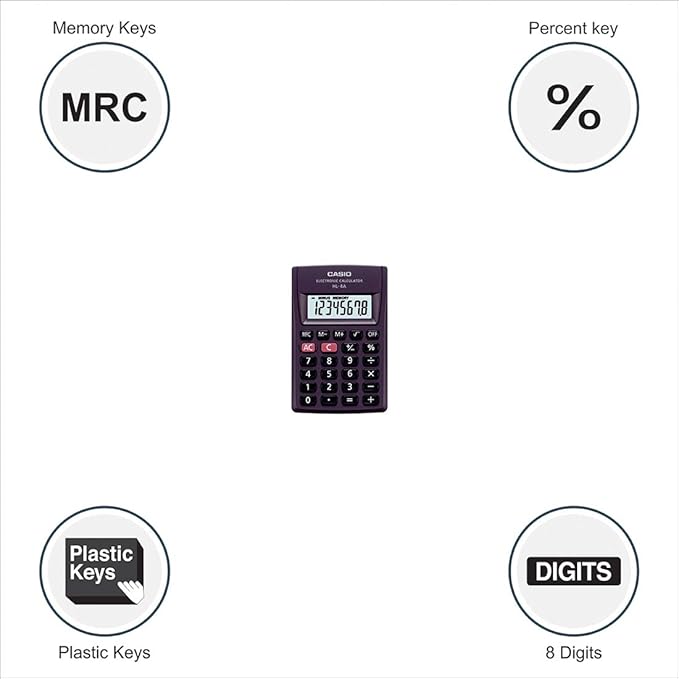 Casio HL-4A Portable Calculator, Extra Small Size