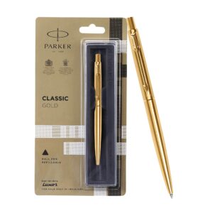 Parker Classic Gold Trim Ball Pen | Blue Ink |
