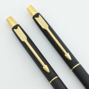 Parker Classic Matte Black Silver Trim Ball Pen| Ink Color - Blue |