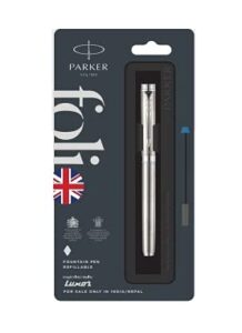 PARKER FOLIO FOUNTAIN PEN| ASSORTED BODY COLOR| BLUE INK