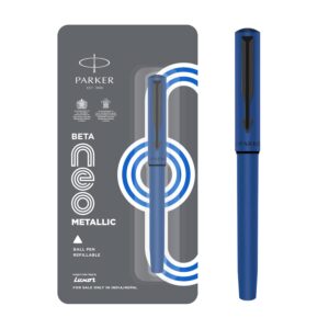 PARKER BETA NEO METALLIC BALL PEN | ASSORTED BODY COLOR| BLUE INK