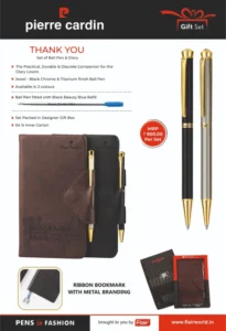 Pierre Cardin Thank You Premium Set | Elegant Ball Pen with Beautiful Diary Combo