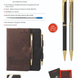 Pierre Cardin Thank You Premium Set | Elegant Ball Pen with Beautiful Diary Combo