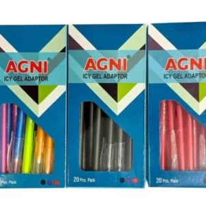 AGNI ICY Gel Adaptor Ballpoint Pens | Smooth Writing | Multicolour | Pack of 20