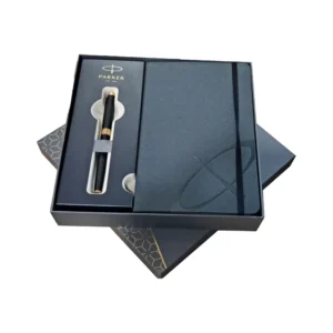 Parker Aster Matte Black GT Roller Pen With A5 Notebook (Ink Color - Blue)