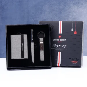 Pierre Cardin Regency Gift Set | Premium Twist Mechanism Ball Pen, Card Holder & Key Chain