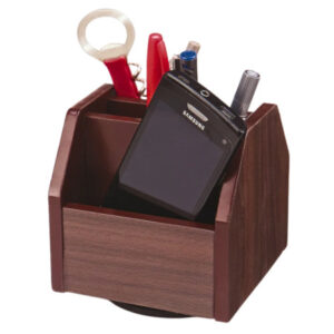 Kebica Wooden Multi Purpose Revolving Pen Holder Stand