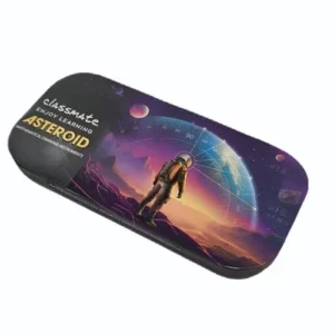 Classmate Asteroid Geometry Box | Compass-cum-Divider with arm locking mechanism | 30 cm Foldable Scale| Mechanical Pencil | Double sided tray