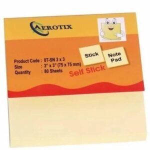 Aerotix STICKY NOTE PAD ( Yellow Color) 3*3 (OT-SN3*3) (Pack of 12))