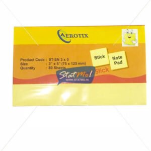 Aerotix Sticky Note Pad  ( Yellow Color) 3*5  pack of 12