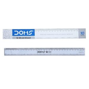 Doms Q Series 30 cm Transparent Scale Pack of 10 Pieces