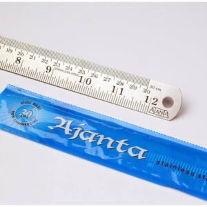 Ajanta Steel Ruler Scale ( 30 cm x 2.5 cm x 0.5 cm, Silver)
