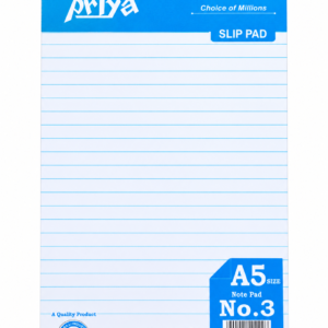 Priya Slip Pad A5, No.3 pack of 10